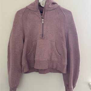 Lululemon Scuba Oversized Half-Zip Hoodie Heathered Pink Taupe XS/S